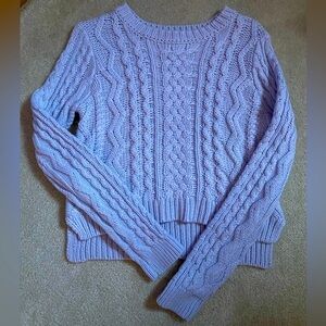 Forever 21 Light Blue Cable knit sweater